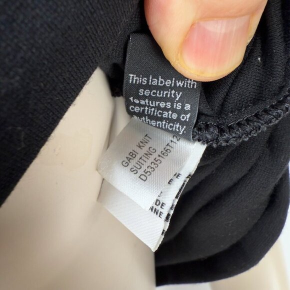 DIANE‎ VON FURSTENBERG Gabi Knit Suiting Jersey Ruched Sheath Black Dress Size 6 - Picture 9 of 11